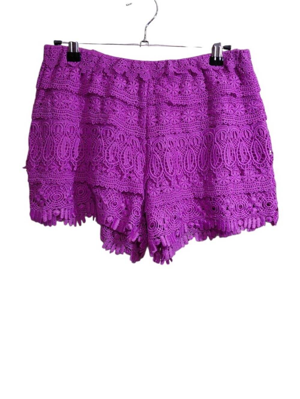 Gianni Bini Purple Crochet Lace Skort Shorts